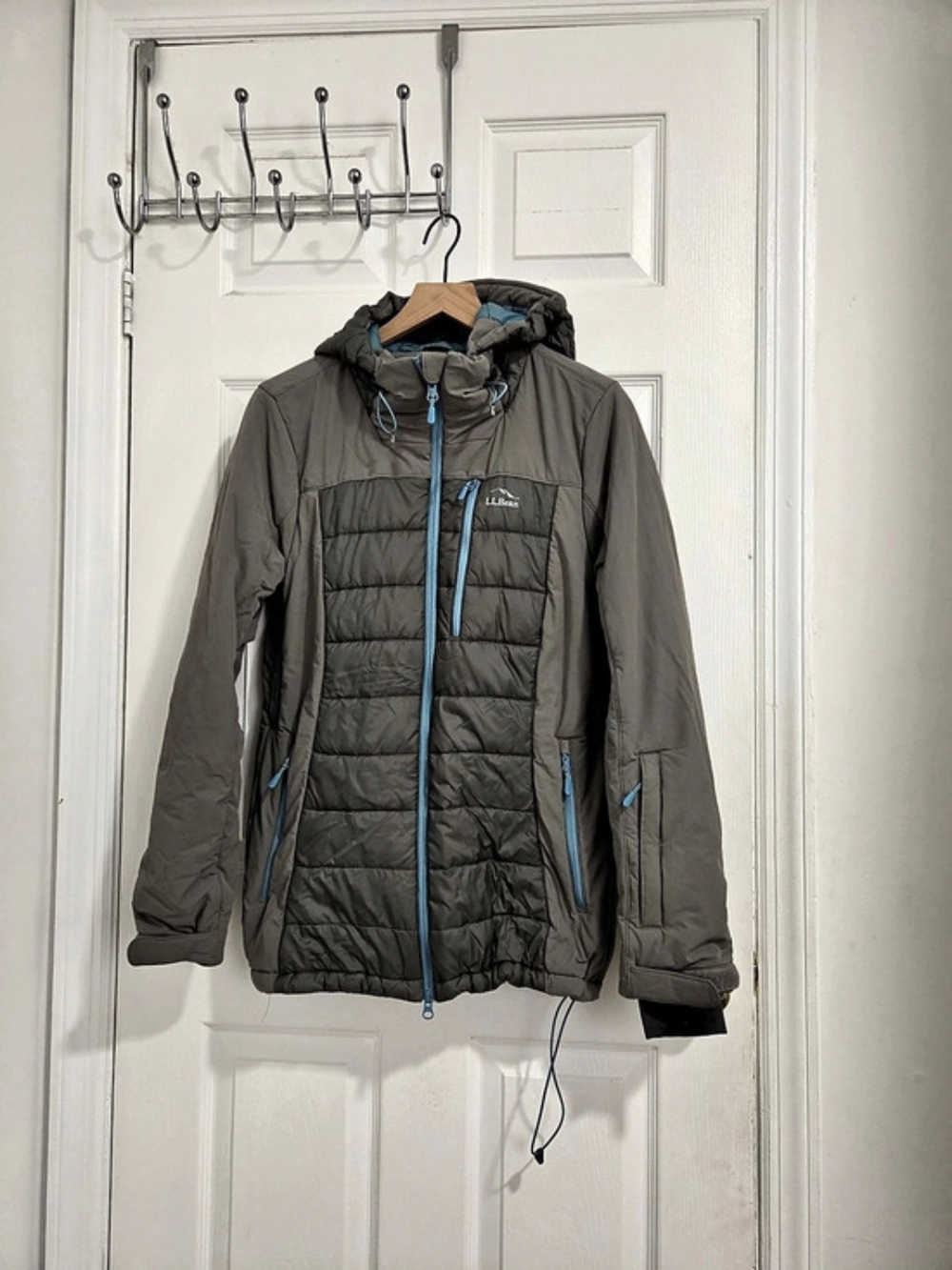 L.L.Bean Rangely Ski Jacket Ski Jacket Gray & Blue Size Medium